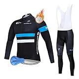 【Clásico 3 bolsillos y dobladillo antideslizante】 En la parte posterior de la ropa de invierno para hombre hay 3 bolsillos traseros elásticos que pueden ayudarte a guardar el teléfono móvil, llaves, cartera, gafas de sol, gafas, silbato, linterna pequeña y otros equipos para ciclismo. El dobladillo de goma epoxi elástico especial evita que la camiseta de ciclismo se deslice y se deslice durante un entrenamiento extenuante.