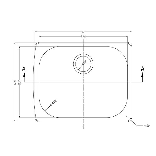 Dawn 3233 Top Mount Single Bowl Bar Sink, Polished Satin Finish #TOP1
