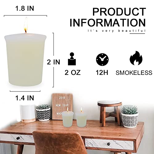 ivory votive candles bulk for wedding party holiday and home decoration 12 packs 18oz unscented candles with 12 hours burn time