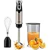 Sensio Home 1000W Super Powerful Hand Blender 3-in-1 Stainless Steel Stick Immersion Blender with Attachment, 700ml Mixing Beaker, Stainless Steel Whisk, Variable Speeds for Baby Food,Vegetables,Soup
