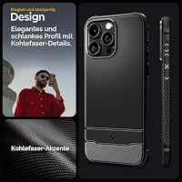 Spigen iPhone 15 Pro Hülle Rugged Armor MagFit - Matte Black – Ansicht 3