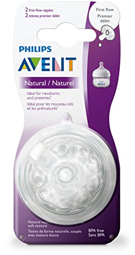 Philips Avent Natural Baby Bottle Nipple, First Flow Nipple, 2 Pack, Clear - Thumbnail 4