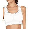 Champion-Womens-Freedom-Seamless-Racerback-Sport-Bra Champion, Infinity Racerback, Moderate Support, Seamless Sports Bra for Women, White, Medium