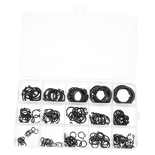 Unomor 175pcs Steel Circlip Snap Ring Assortment C-type Retaining Ring External Snap for Shaft and Machinery Mounting