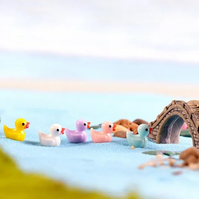 Junfamilee 20Pcs Miniature Ducks - Tiny Duck Figures For Dollhouse, Desktop, Or Decoration (Random Colors) - View #7