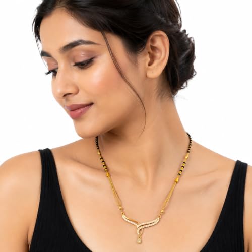 Image of 1 Gram Gold Plated Mangalsutra for Women Stylish Gift for Wife Daily Wear