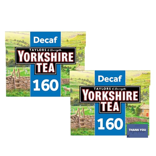 Decaf Tea Bags 160 Count (2 Pack) - Rich Full-Flavored Decaffeinated Black Tea for a Relaxing Brew Anytime