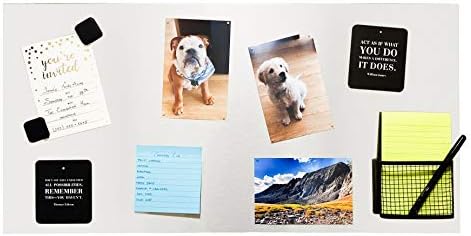 TotalElement 28x14 Inch Magnetic Board - Frameless Stainless Steel Notice Board For Wall