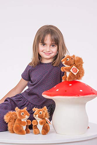 Teddy Hermann 90843 Eichhörnchen 14 cm, Kuscheltier mit idealem Recyclinganteil (Füllmaterial)