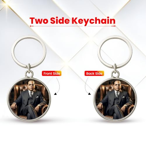 Image of MG | Protective Evil Eye /Spiritual Symbols /Om /Motivational Keychains | Double-Sided Metal Key Ring | Good Luck and devine Charm for Car, Bike, Home & Office