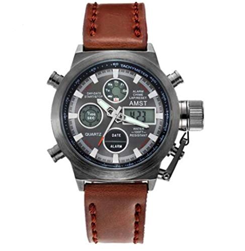 AMST Reloj Deportivo de Lujo para Hombre Reloj Militar con Correa de Cuer
