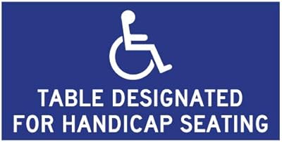 STOPSignsAndMore - Label - Table Designated for Handicap Seating - 4