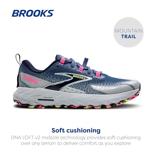 Brooks Brooks Women’s Cascadia 18 Mountain Trail Running Shoe - Oceana/Pearl Blue/Pink - 6.5 Medium