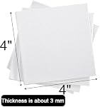 Tosnail 36 Pack 4" x 4" White Square Artist Painting Canvas Panels, Cotton, Various Paint Types