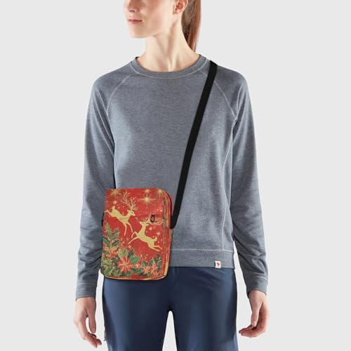 MCHIVER Small Messenger Bag Red Christmas Deer Crossbody Bag for Men Women Fanny Packs Purse for Outdoor Travel Work2