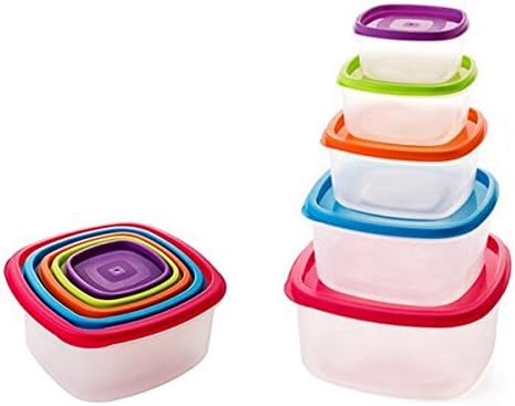 Canister Box 5 Pcs/set Plastic Preservation Pp Easy To Wash And Dry Safe Healthy Can Be Used For Refrigerator Food Container,microwave Box.
