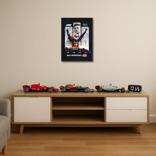 Image of ArtAction Max Verstappen Wall Frame Poster | F1 Racing Car Decor for Bedroom, Office | A4 Size | F1 Driver Art | Sport Gift for Fans, Men & Boys