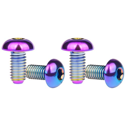 Image of Titanium Bolt M3 8 10 12 15mm Allen Key Head Screws for Bicycle Pack of 4 (Rainbow, M3x10mm)