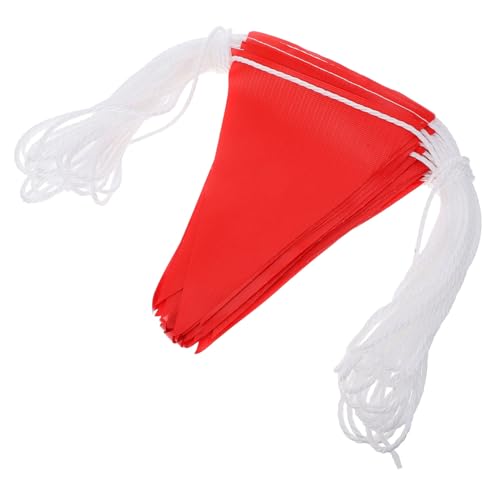Unomor Reflective Isolation Flags 30m Banner Warning Flags for Construction Driveway Barrier Traffic Control Outdoor Safety