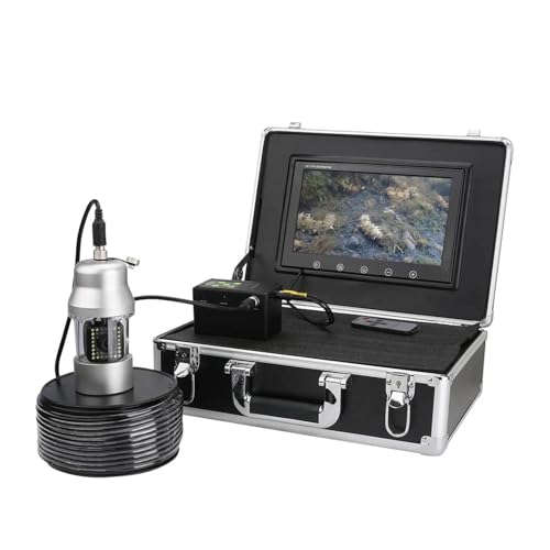 Caméra de pêche sous-marine rotative 360° vision nocturne 38 LED écran 9 pouces pour pêche sur glace