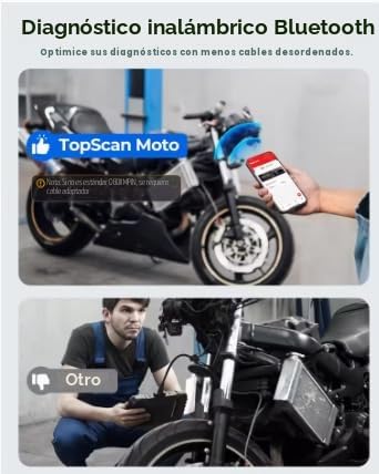 TOP-DON TopScan Moto Coche Escanear Auto Motocicleta Herramientas de Diagnóstico Motor OBD2 Herramienta Profesional Universal
