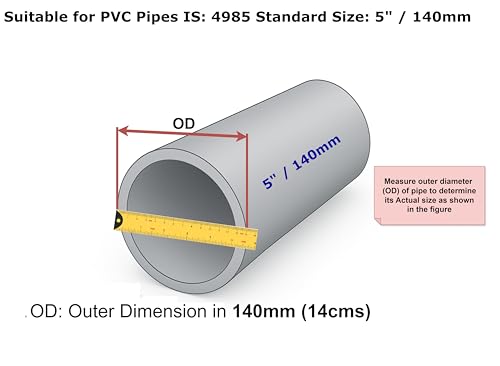 Image of PVC SWR Pipe Flip Cover Valve, Prevent from Rats, Pests and Other Reptiles, Anti-Pest, Anti-Rat & Reptile Blocker (5 inch /140mm)