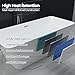 59'' Acrylic Freestanding Bathtub with Chrome Drain Kit, Contemporary Square Soaking Tub with Overflow and Flexible PVC Drain Pipe, Double-Walled Insulation, cUPC Certified, Glossy White Finish