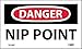 NATIONAL MARKER DANGER, NIP POINT, 3X5, PS (D416AP)