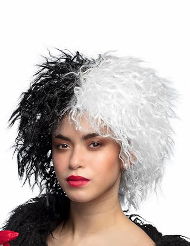 DEGUISE TOI - Perruque cruelle femme - Perruque - Taille Unique - Noir - Accessoires pour déguisement -...