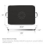 20" x 14" Double Burner Griddle Pan, Nonstick Flat Plate - Image 2