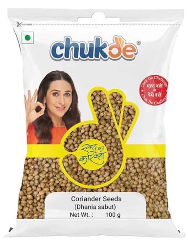 Image of Chukde Dhania Sabut, Coriander Seeds Whole Spices, 300g, Pack of 100g x 3