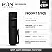POM Pepper Spray Pocket Clip, Quick Flip Top Safety, Maximum Strength OC Formula with UV Marking Dye, Safe Compact and Tactical Design for Everyday Carry, 25 Bursts, 10 ft Range, 0.5 fl oz