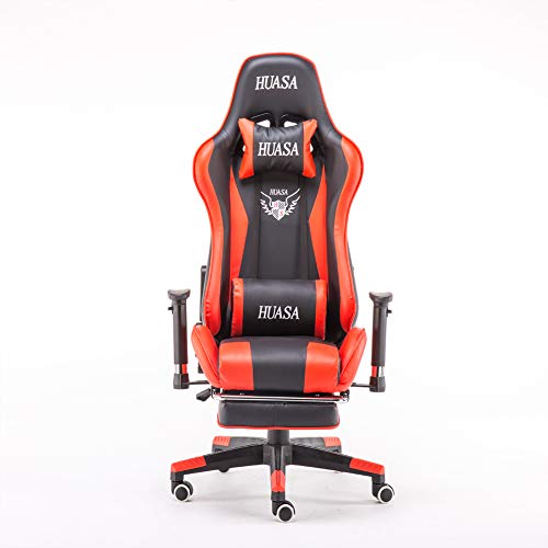 Lift mobile gaming chair, Reclining computer chair with pedals Internet cafe chairs 180 degree free recliner Modern minimalist armchair computer chair Red professional gaming armchair