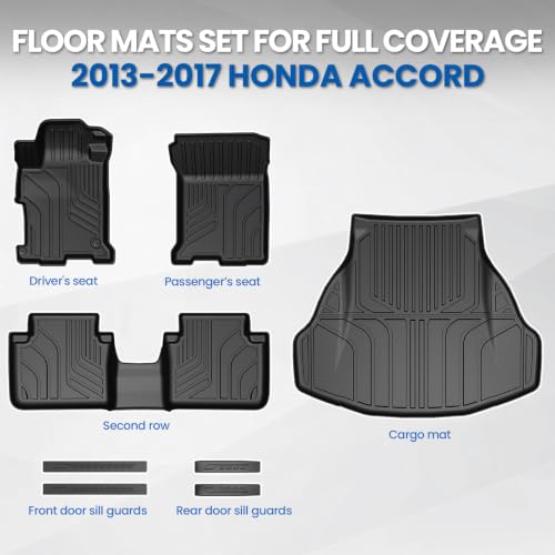 Image of Floor Mats for Honda Accord 2013-2017 Gas & Sedan Only