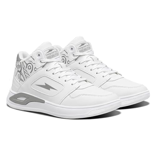 Image of BRUTON Thunder Strike-219 Men's Casual Sneakers | Stylish Lightweight Lace-Up Shoes for Men | Comfortable Walking Shoes | Trendy Fashion Footwear