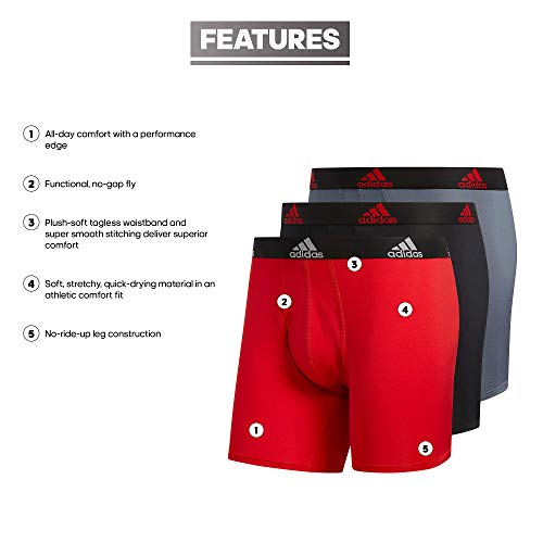 Image of adidas Men's Performance Boxer Brief Underwear (3-Pack)