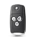 Carcasa Plegable para Llave de Coche con Control Remoto de 3 Botones, Accesorios de Repuesto para Honda Acura Civic Accord Jazz CRV HRV