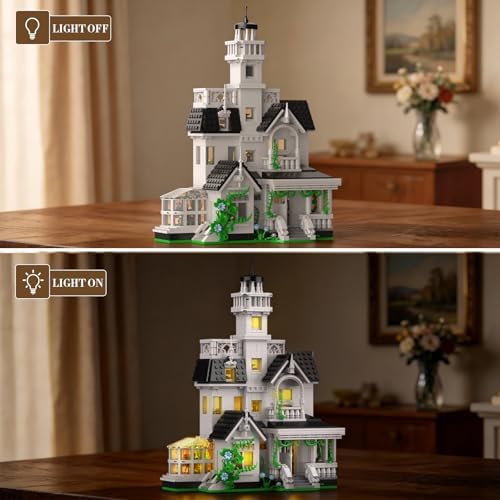 Magic House Building Set, Owens House Building Blocks with LED Light, Architecture Decor Model Kit, Gifts for Adults Teens Age 14+(1162 PCS) - 1
