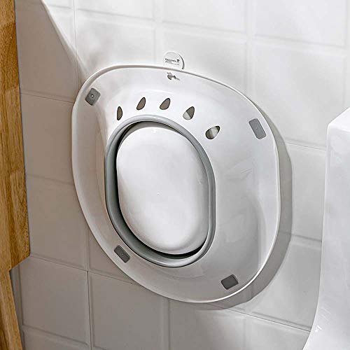Image of Sitz Bath for Toilet Hemorrhoids - MissZM, for Postpartum Pregnant-Women or Hemorrhoids, Foldable Hangable Storage Large-Capacity Private Care Washing Anti-Overflow Toilet Seat