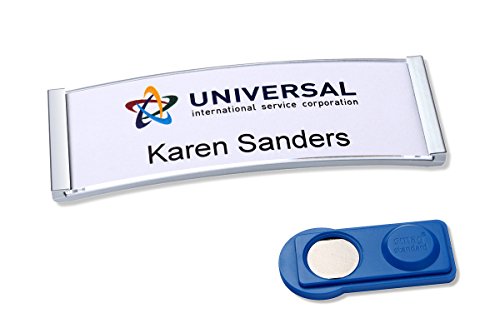 Badge magnétique Polar® 20 Metal pour identification du personnel en acier mat