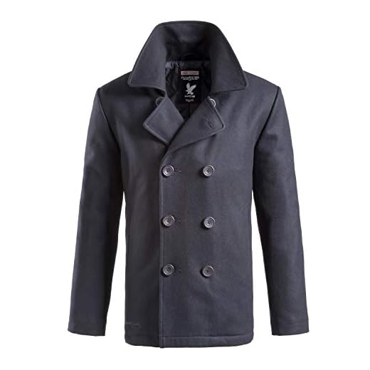Surplus Raw Vintage Herren PEA Coat, Navy, XXL