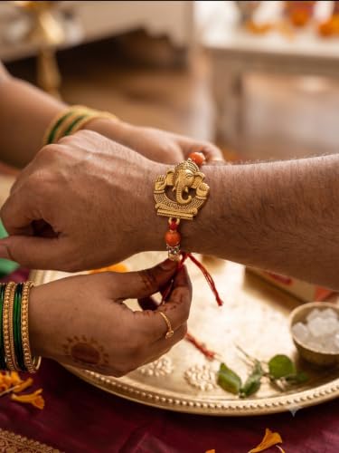 Image of SPRAWA Rakhi For Brother | Designer Bro Rakhi Raksha Bandhan Gift Band Bracelet for bhai bhaiya