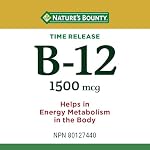 Nature's Bounty Time Release B-12 1500mcg, Helps prevent Vitamin B-12 deficiency