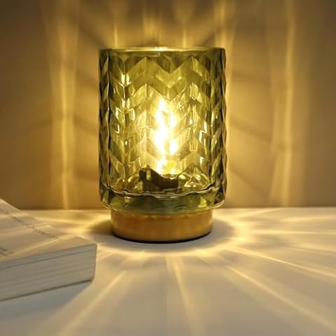 LUSHARBOR Battery Operated Glass Lamp Cover