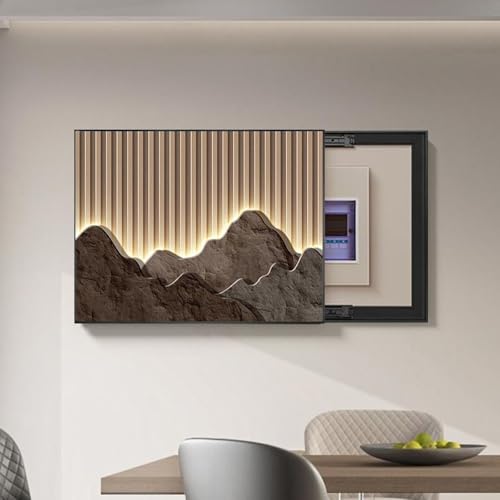 Decorative Wall Mounted Breaker Box Cover - Stylish Electrical Panel Hide Fuse Covers for Living Room & Office, Home Décor Solution, Functional & Aesthetic Design