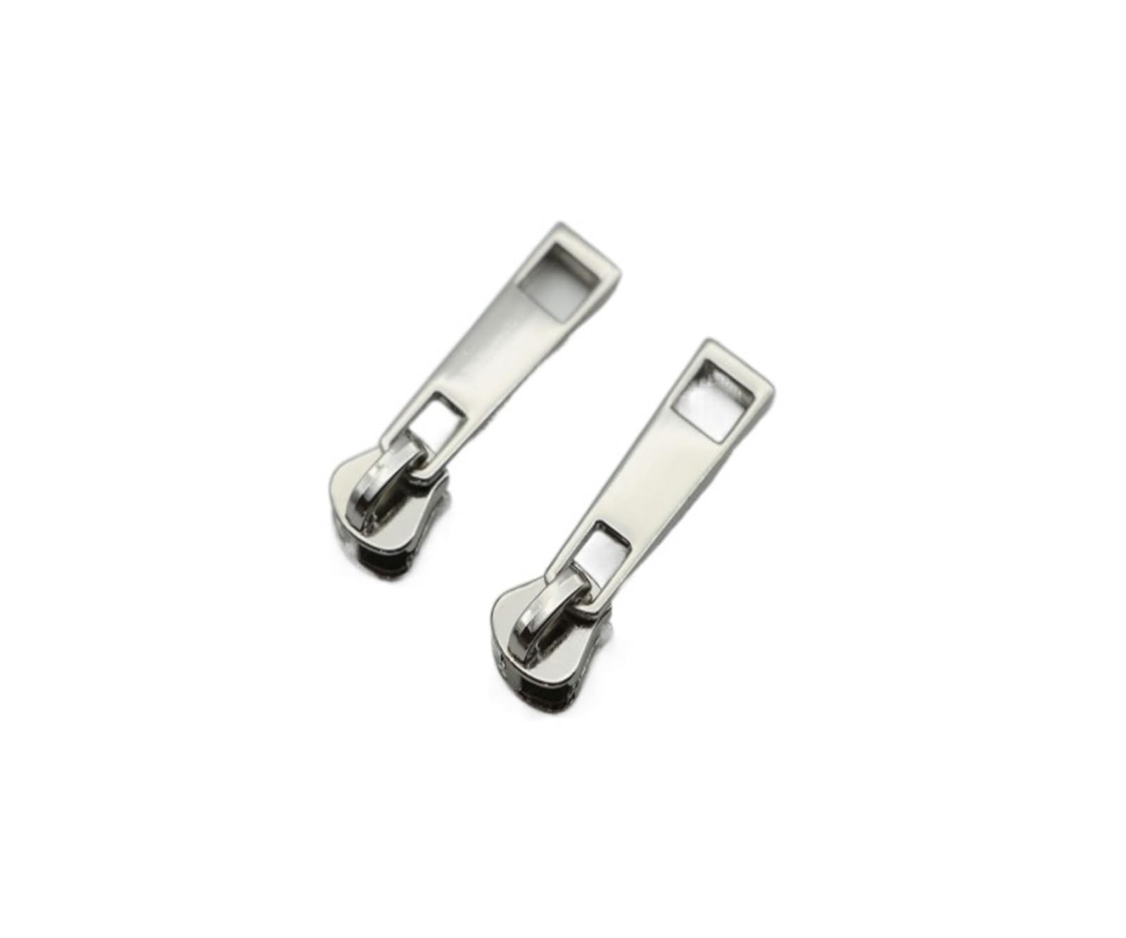 Tiradores de cremallera, 10 tiradores de cremallera de resina gruesa n.° 5 for reparación de cabezales.(Silver)