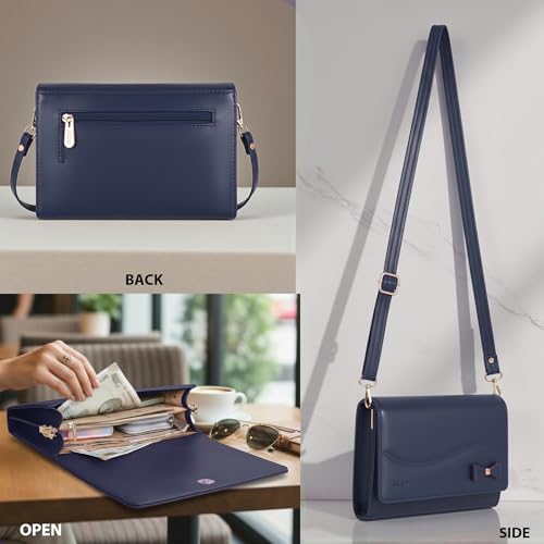 Image of ALSU Women's Sling Bag | Cross body bag| Side bag| Credit car slots| zipper pockets| detachable straps| adjustable straps| daily use| phone pockets