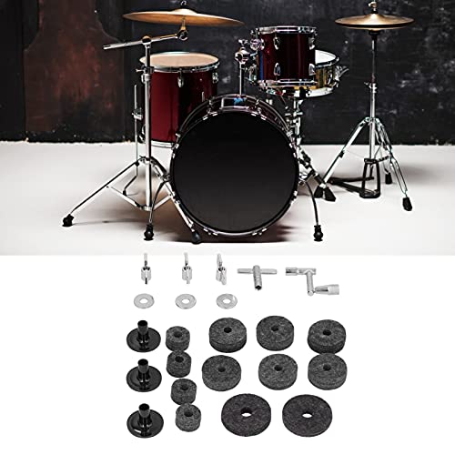 Schlagzeug-Set aus Filz, praktische Standardgröße Enthält 23-teilige Becken-Filz-Sets für Boom-Ständer für die meisten Schlagzeug-Sets