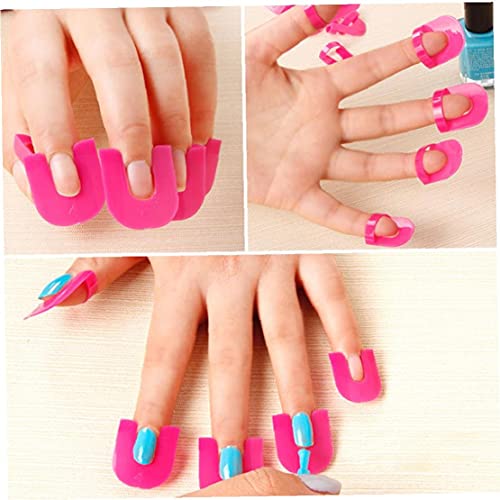 26 Stuk/Set Zacht Plastic Nail Polish Protector Spill-Proof Stickers Manicure Tool Anti Overflow Stick U Type Olie Spill… - Afbeelding 8