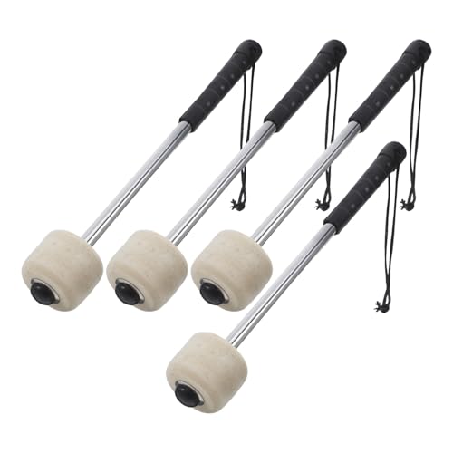 4 piezas de baquetas para percusión, ligeros mazos de acero inoxidable para bandas de marcha, diseño ergonómico y acabado pulido para precisión sonora y comodidad miniatura 1